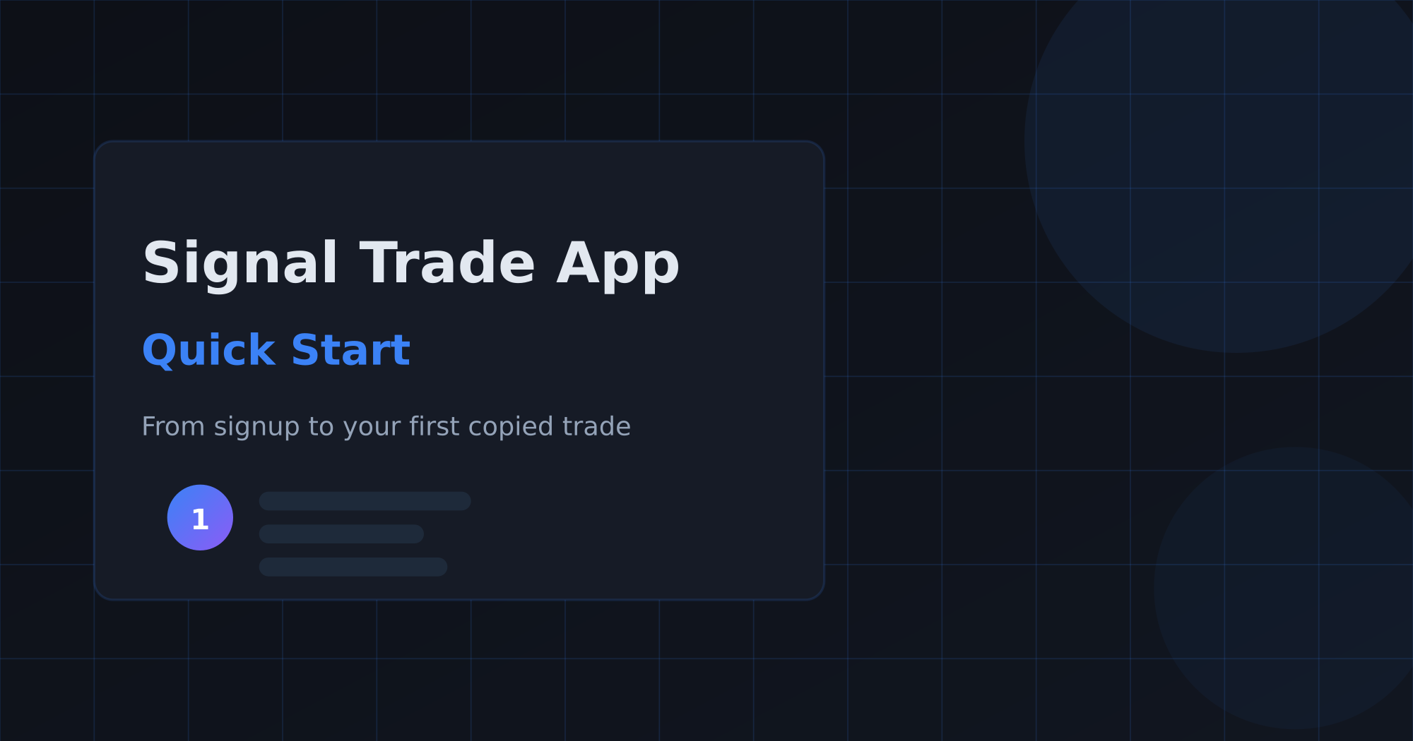 Signal Trade App Quick Start Guide